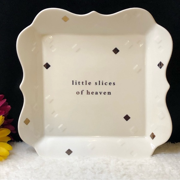 Lenox Sidebar "Little Slices Of Heaven" Cheese Plate With Knife - Picture 5 of 7